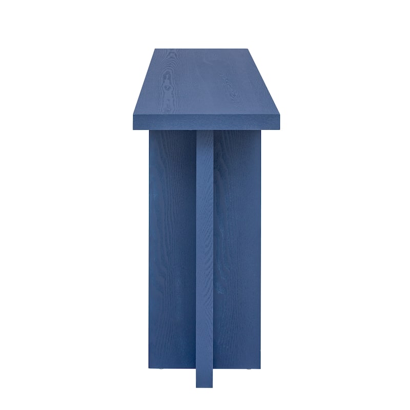 60'' Console Table Entryway Table with T Shaped Legs and Shelf