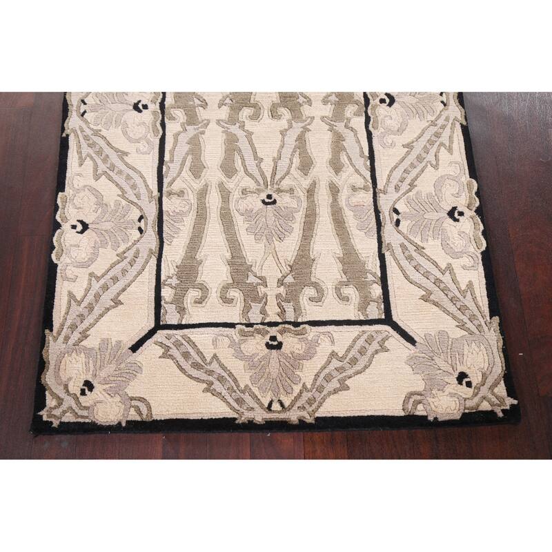 Vegetable Dye Oriental Nepalese Wool Area Rug Hand-knotted Carpet - 3'1" x 5'1"