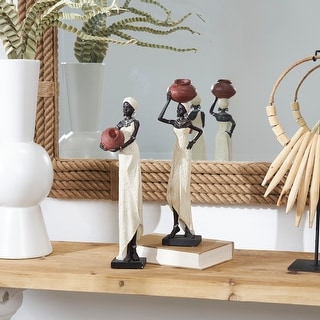 Merced Table Top Polystone African Scultpures (Set