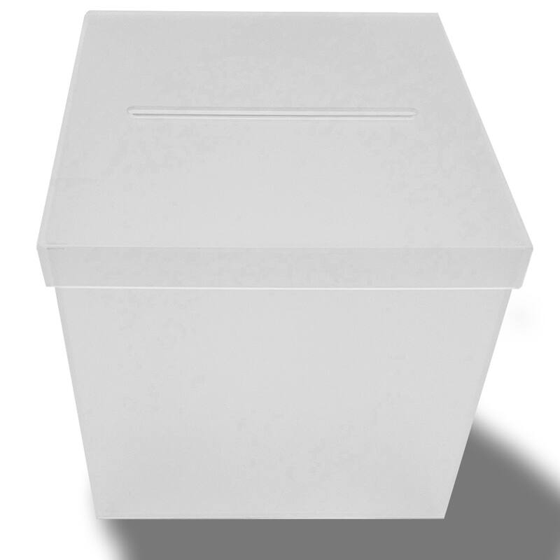 OnDisplay 10" Luxe Acrylic Clear Wedding Card Box w/Lid - Lucite Gift/Money Box