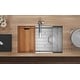 preview thumbnail 4 of 11, Ruvati 36-inch Workstation Slope Bottom Offset Drain Undermount 16 Gauge Kitchen Sink - RVH8596 - 36" x 19″