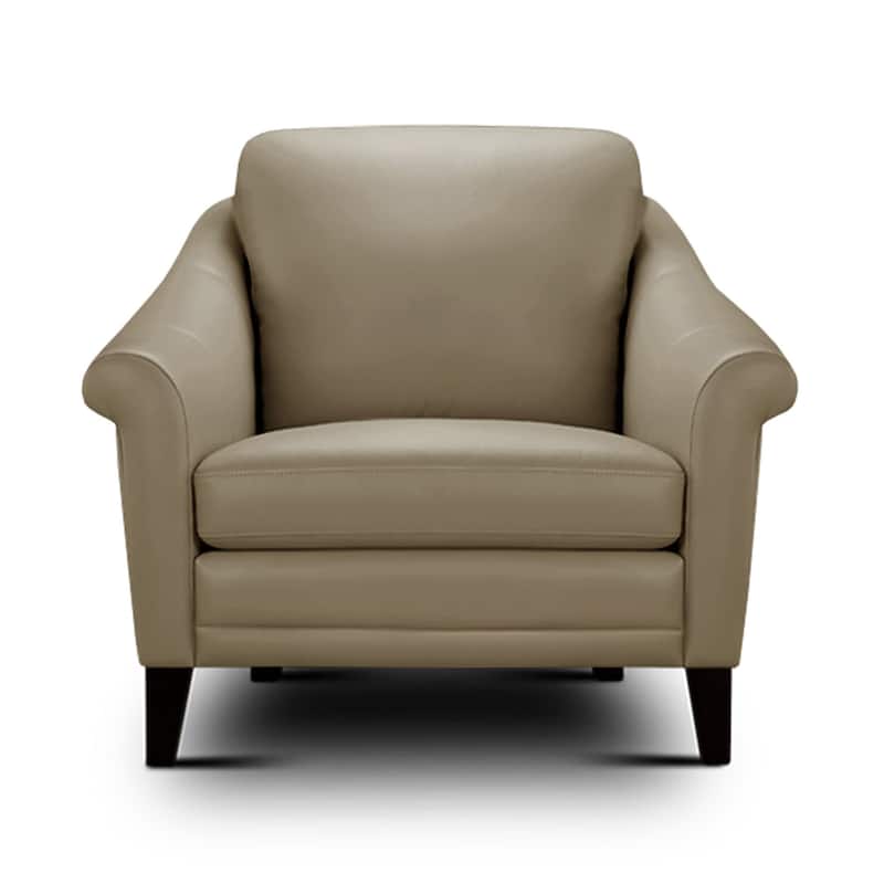 Sienna 100% Genuine Leather Midcentury Modern Armchair