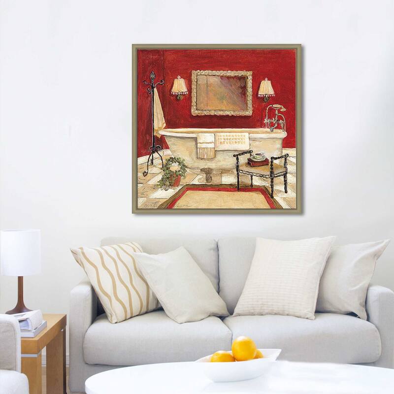 "Salon Rouge IV" Print on Floating Canvas