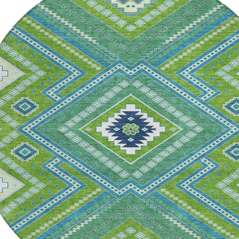 HomeRoots Tribal Transitional Rectangle Outdoor Rug