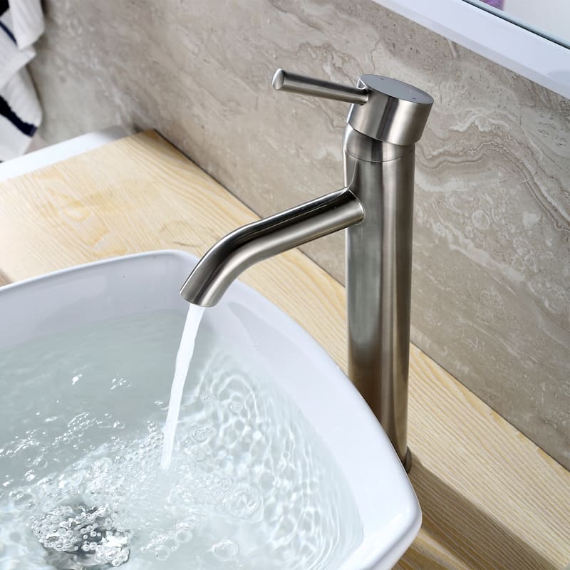 Luxier BSH03-T Single Handle 1-Hole Vessel Bathroom Faucet with Drain
