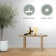 preview thumbnail 7 of 6, Artissance 35" Long 10" Wide Elmwood Bench, Natural Wood - 8' x 11'