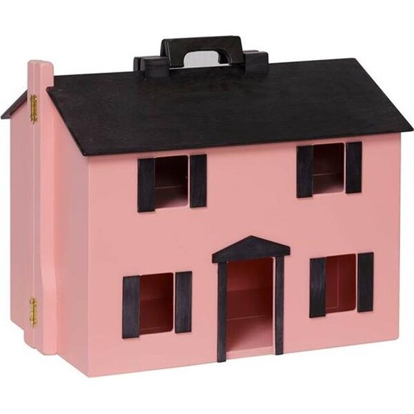 Wooden Folding Doll House With Black Roof Pink Free Shipping Wooden Folding Doll House With Black Roof Pink Free Shipping Today 24023569