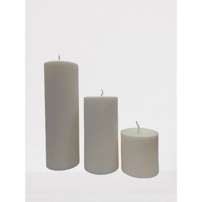 6" White Soy Wax Pillar Candle