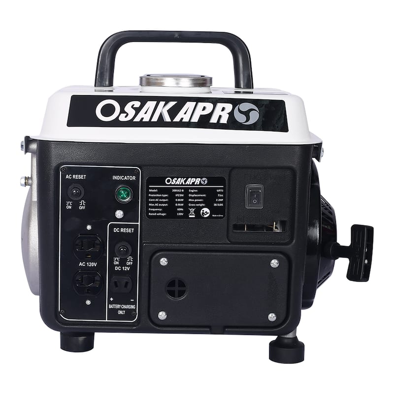 Ultra Lightweight Gas-Powered 2-Stroke Recoil Start 900-Watt Portable Generator with 71 CC Air-Cooled OHV Gas Engine