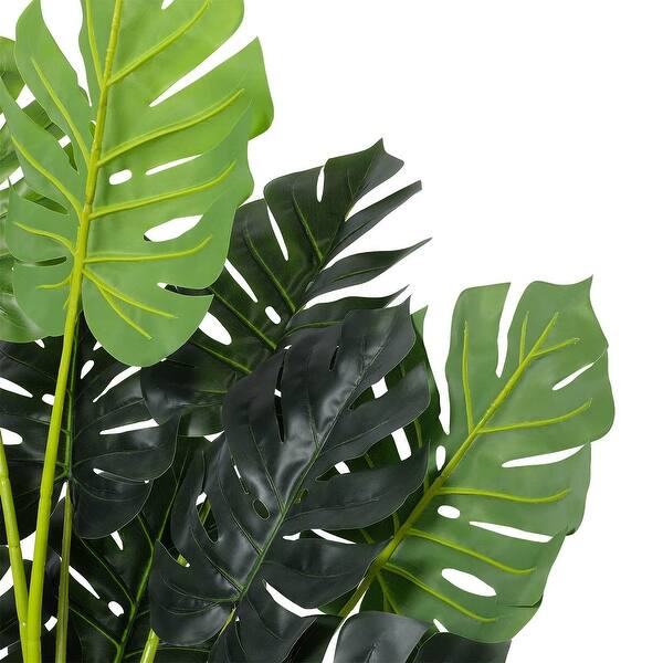 Artificial [Monstera] Deliciosa [Plant] 4ft Tall Decorative Split Leaves,  Faux Swiss Cheese [Plant] Fake [Monstera] Palm Tree - Bed Bath & Beyond -  41893439