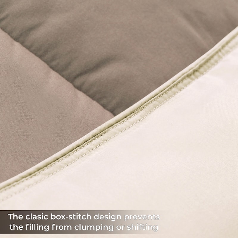 Superior Brushed Microfiber Down Alternative Reversible Comforter