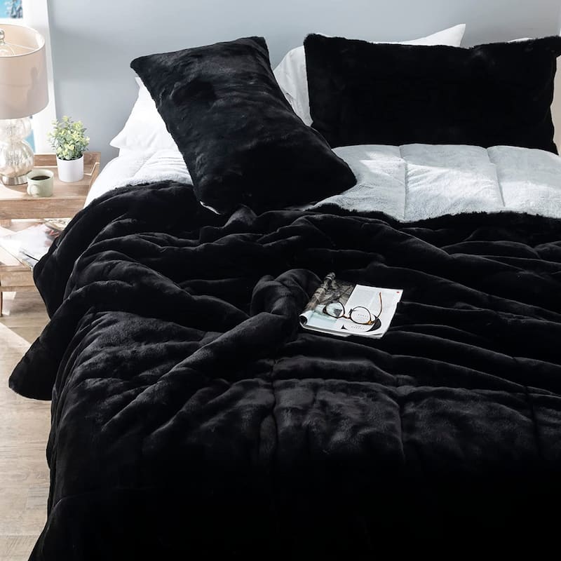 Chunky Panda Orca Bunny - Coma Inducer® Comforter Set - USA Lightweight Filled - Frosted Black - Oversized King