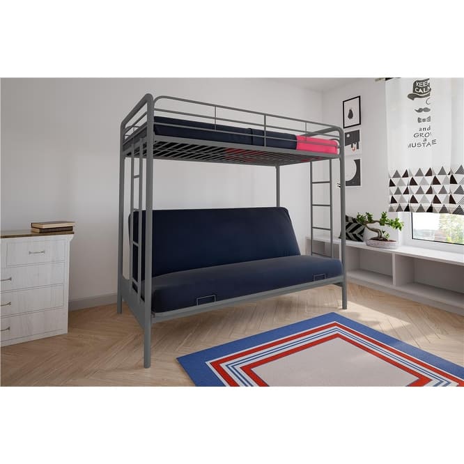 DHP Twin over Futon Metal Bunk Bed