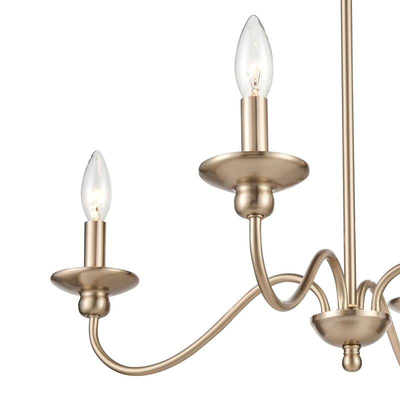 Millennium Lighting Delvona 4 Light Chandelier in Modern Gold - 20.125