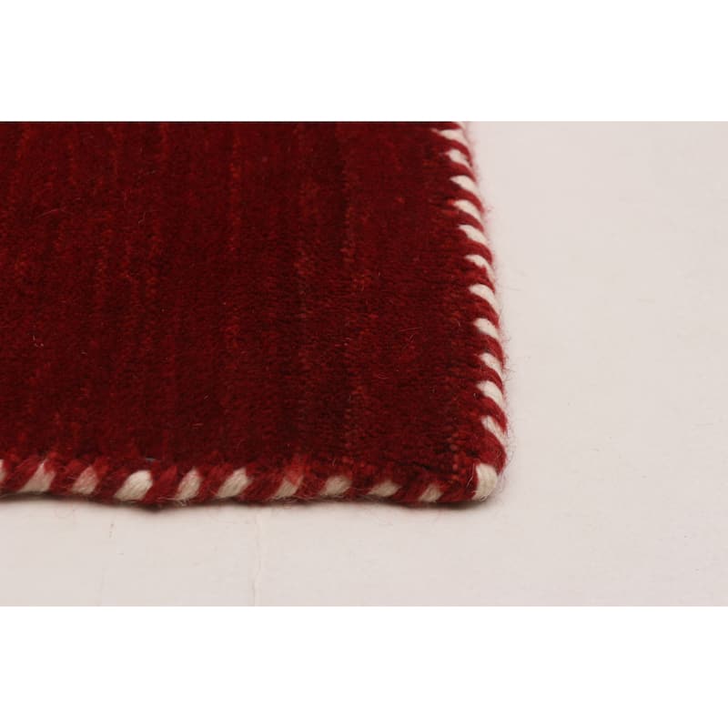 Kashkuli Gabbeh Red Rug 6'7" x 6'7" - 6'7 x 6'7
