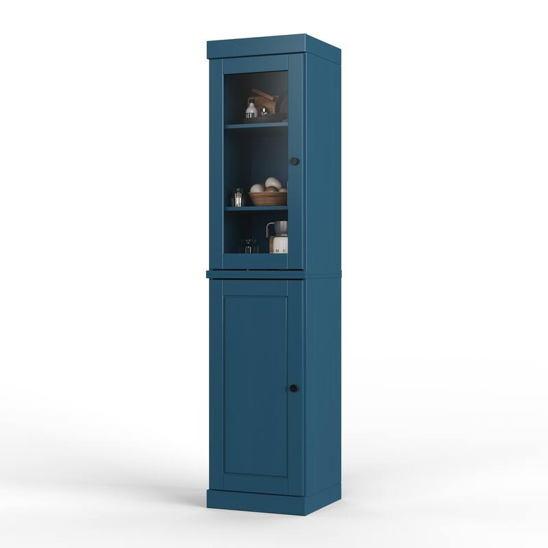 100% Solid Wood 16.5" Kitchen Pantry Cabinet with Doors by Palace Imports