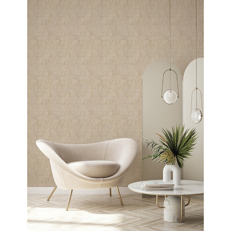 Tuckernuck Green Faux Linen Wallpaper