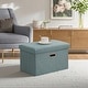 preview thumbnail 1 of 10, Ottoman Storage Ottoman Footrest Stool Small Ottoman with Storage Foldable Ottoman Foot Rest Footstool Bench 19 Inch - Green