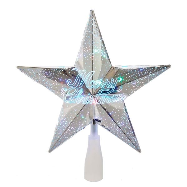 glitter star 10 1/4 inch silver