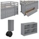 preview thumbnail 3 of 17, Twin Size Loft Bed with Retractable Writing Desk