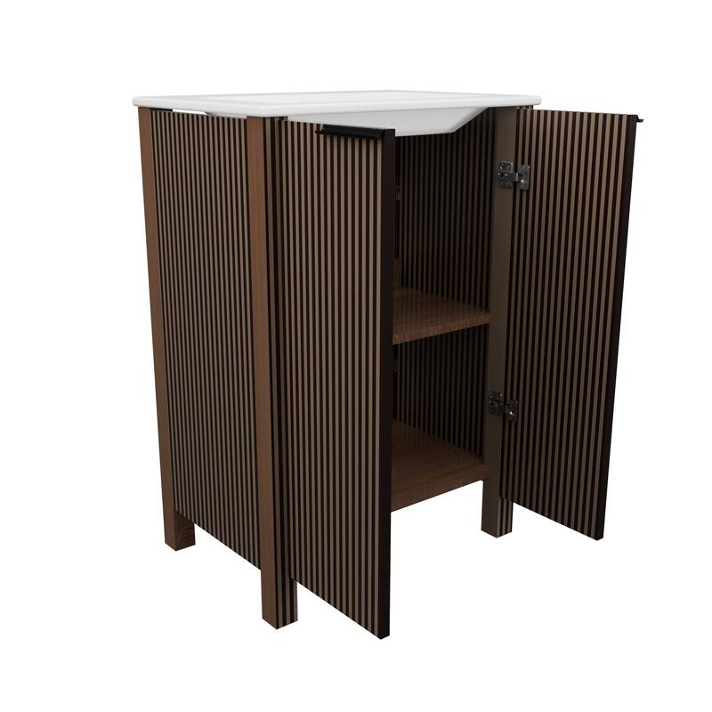 24" Modern Floor Stand Bathroom Vanity Combo