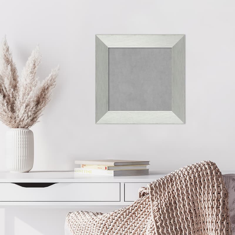 Amanti Art Brushed Sterling Silver Framed Magnetic Board