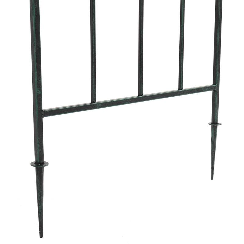 87" Arc Roof Wrought Iron Arch Plant Climbing Frame - Dark Green