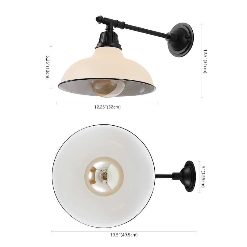 12.25" Indoor/Outdoor LED Arm Sconce, By JONATHAN Y - 12.25