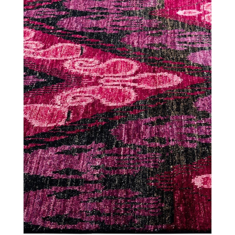 Contemporary Overdyed Wool Hand Knotted Area Rug - 4' 0" x 6' 0"