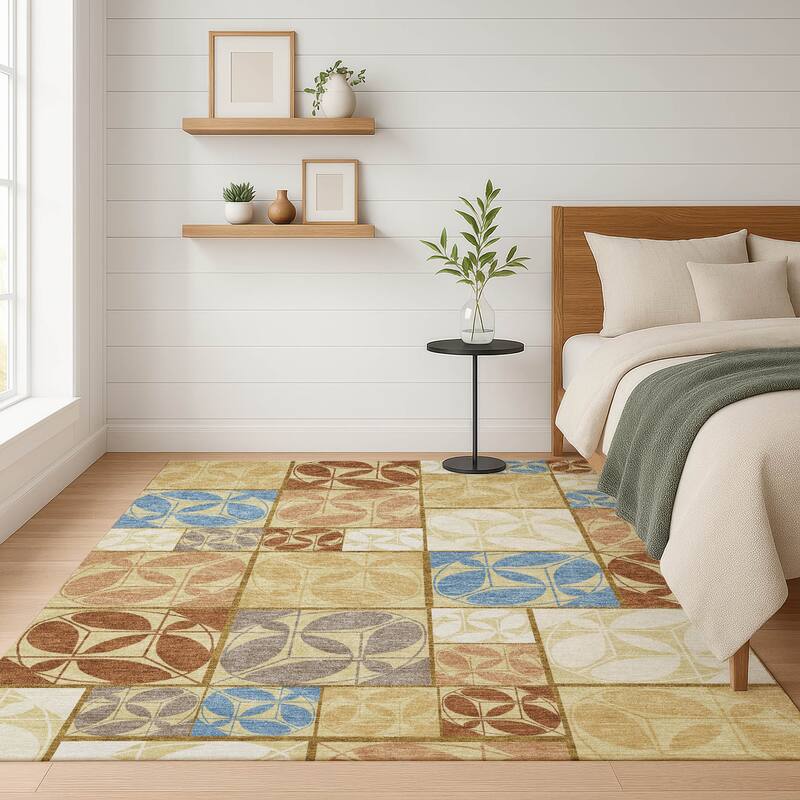 Machine Washable Indoor/ Outdoor Patch Lupton Chantille Rug