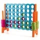 preview thumbnail 1 of 8, Gymax Jumbo 4-to-Score Game Set 4 in A Row Kids Adults w/ 42 Jumbo Blue/Orange - Kids