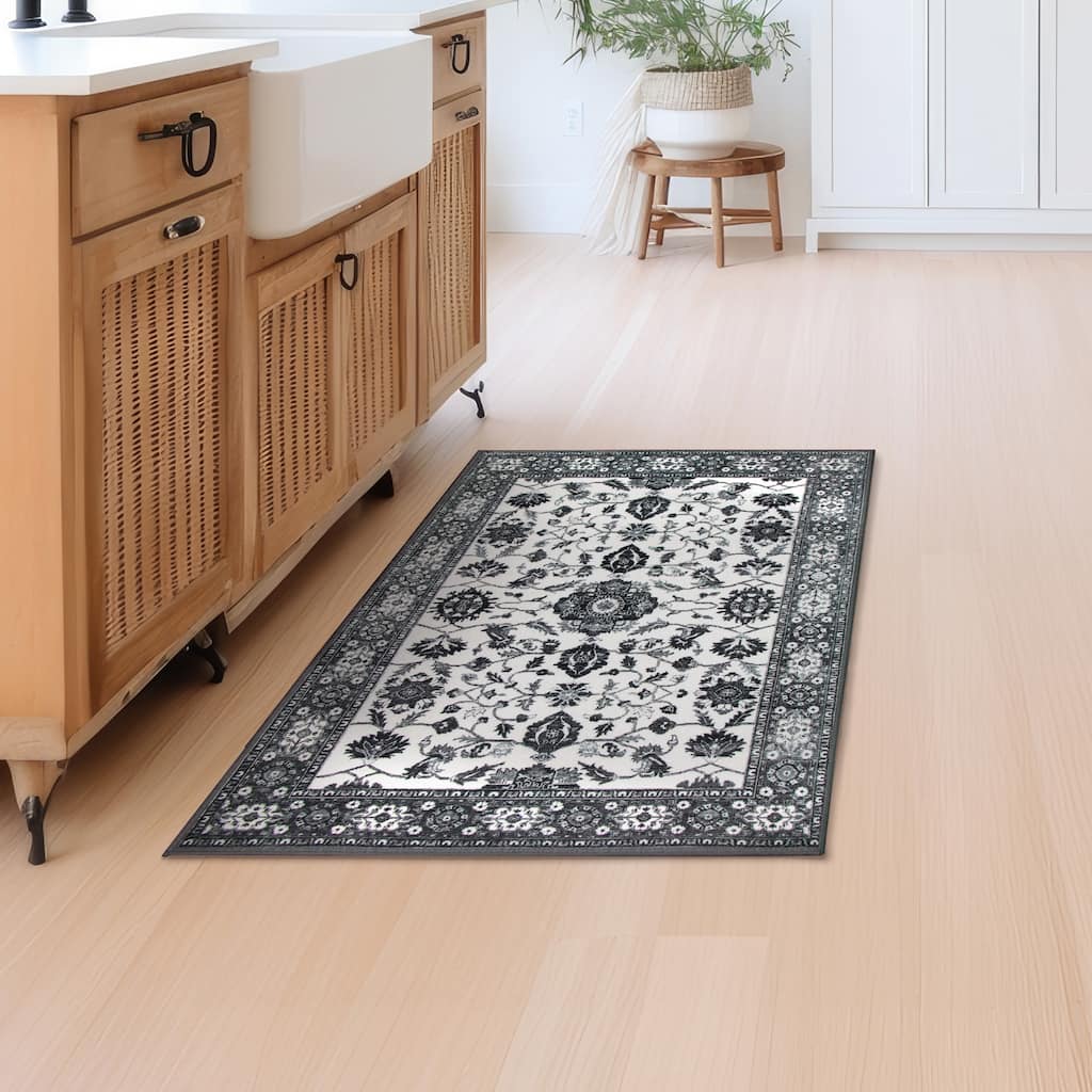 My Magic Carpet Machine Washable Medallion Accent Rug