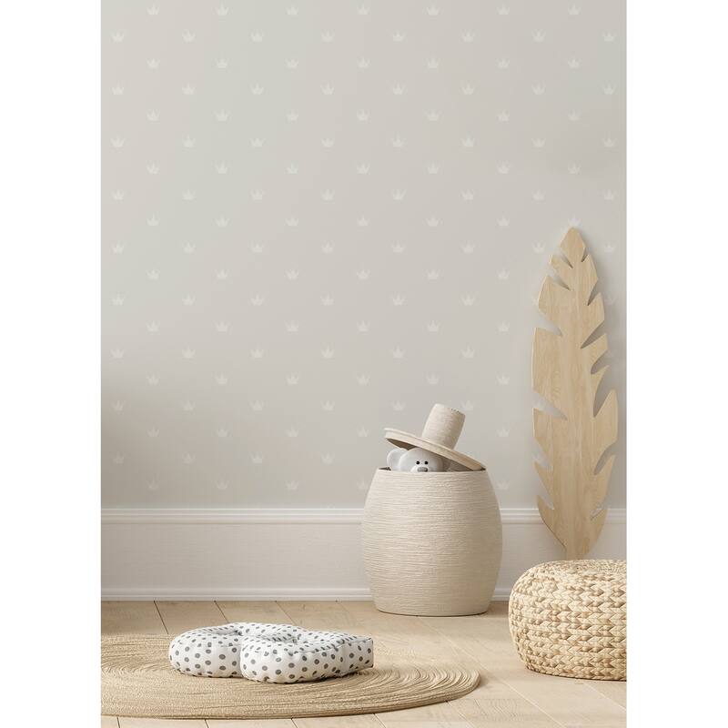 Chesapeake Bea Silver Crowns Wallpaper - 20.9 x 396 x 0.025