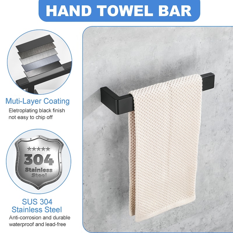 AITINKAN 5-piece Bathroom Hardware Set Towel Bar Set