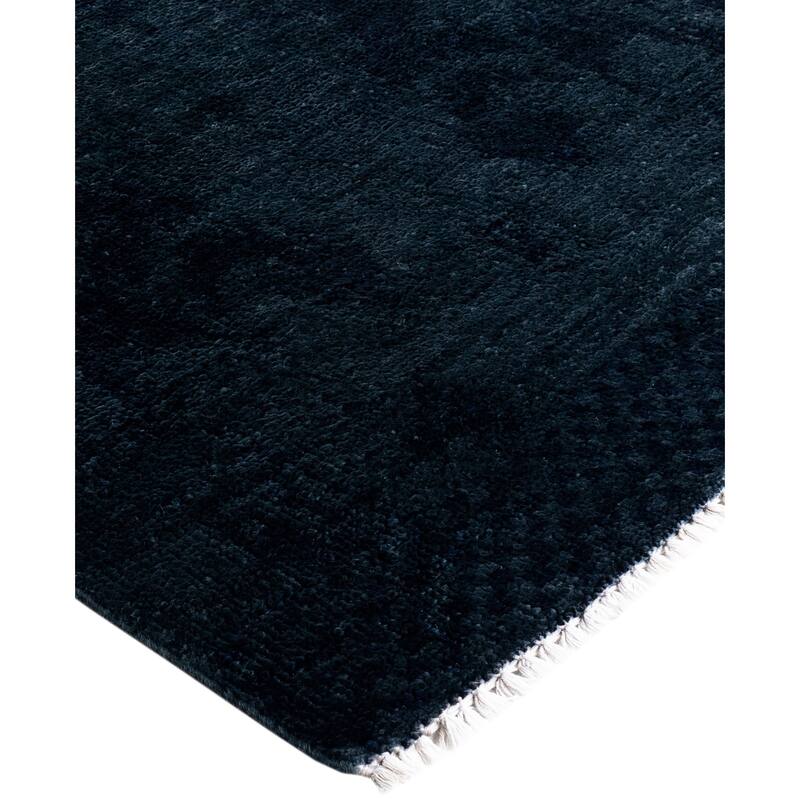 Overdyed One-of-a-Kind Hand-Knotted Area Rug - Black - 2' 5" x 10' 4"