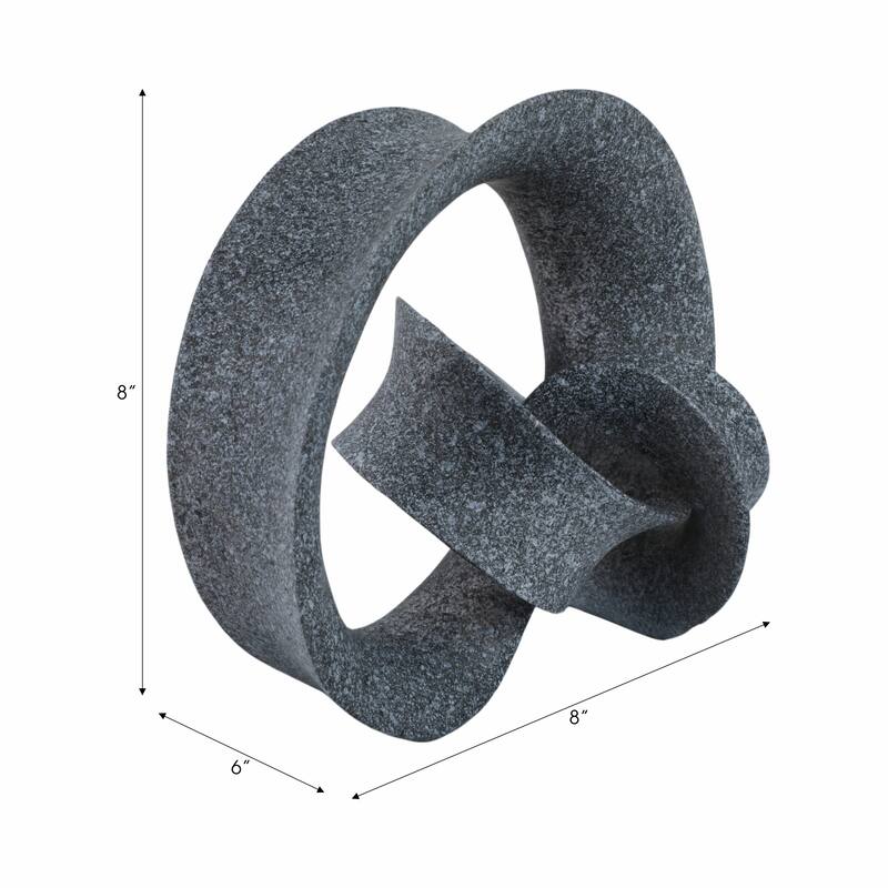 Resin Sculpture with Abstract Looped Decorative Stylish Art Object