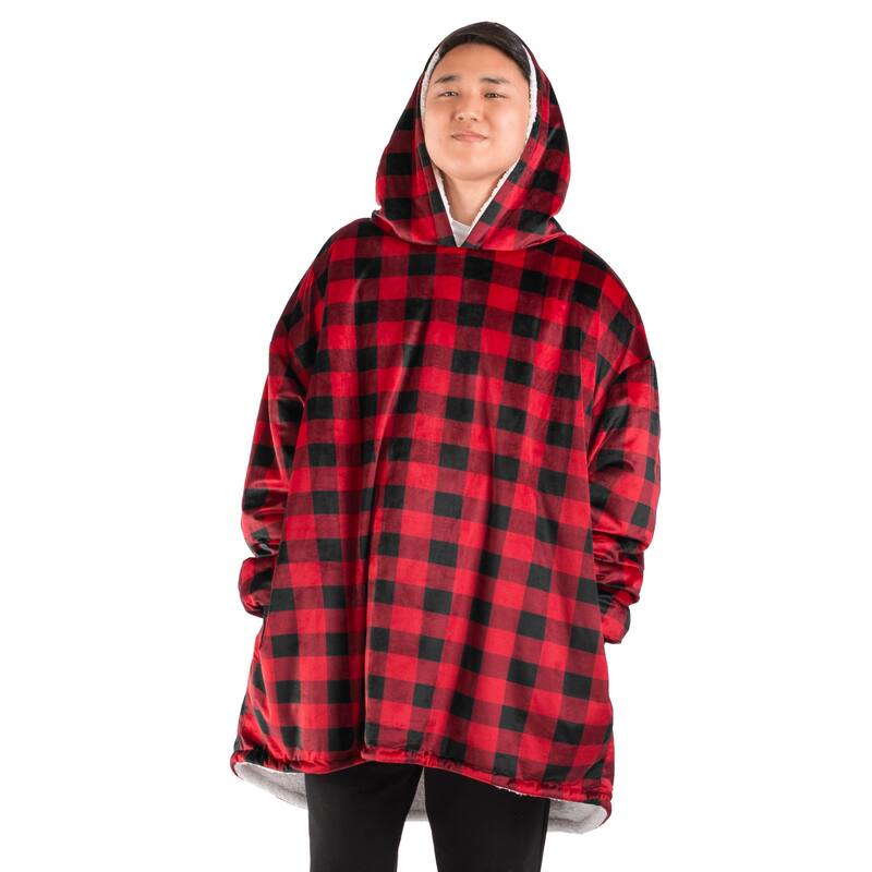 Bare Homey B-Cozy Oversized Sherpa Wearable Blanket