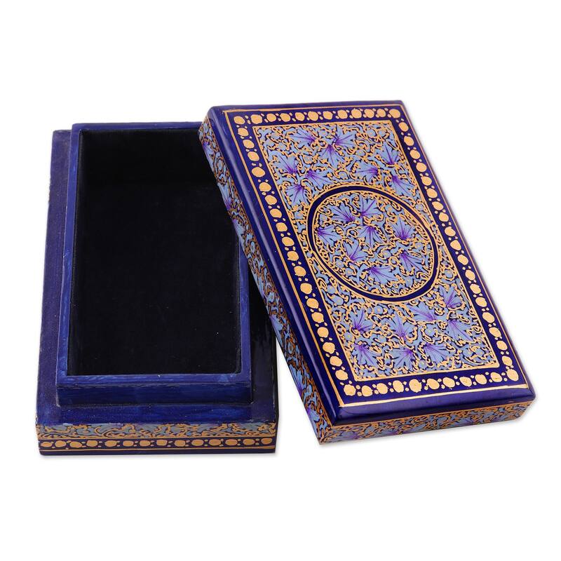 NOVICA Handmade Kashmir Tradition Papier Mache Decorative Box