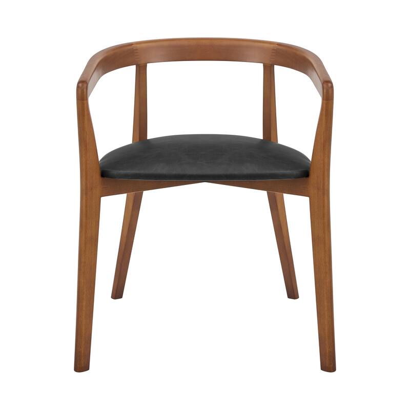 NPD Furniture Amy Faux Leather Dining Side Arm Chair (Set of 2)