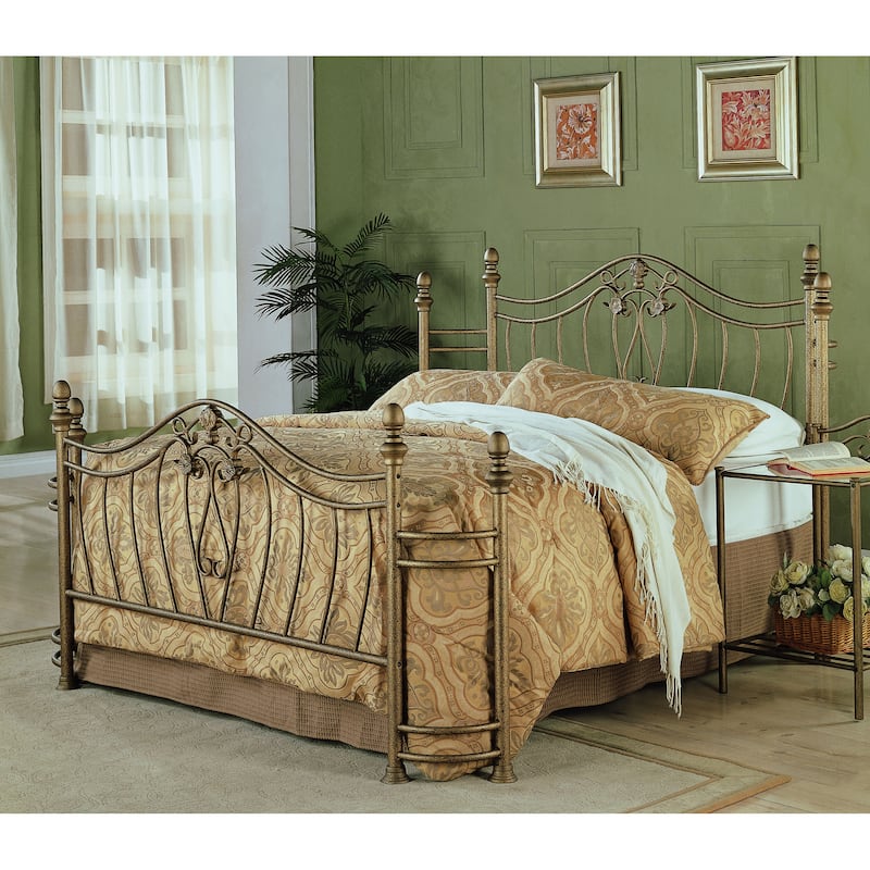 Sydney Metal Open Frame Bed Brushed Gold