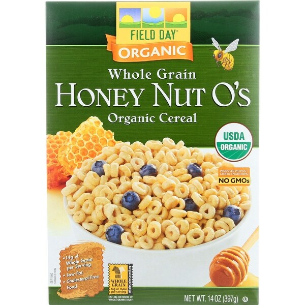 Field Day Cereal - Organic - Whole Grain - Honey Nut Os - 14 oz - case of 10