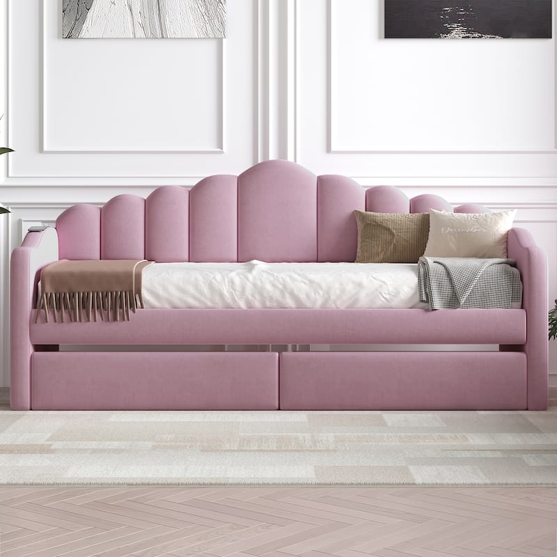 Velvet Sofabed with USB Charging Ports