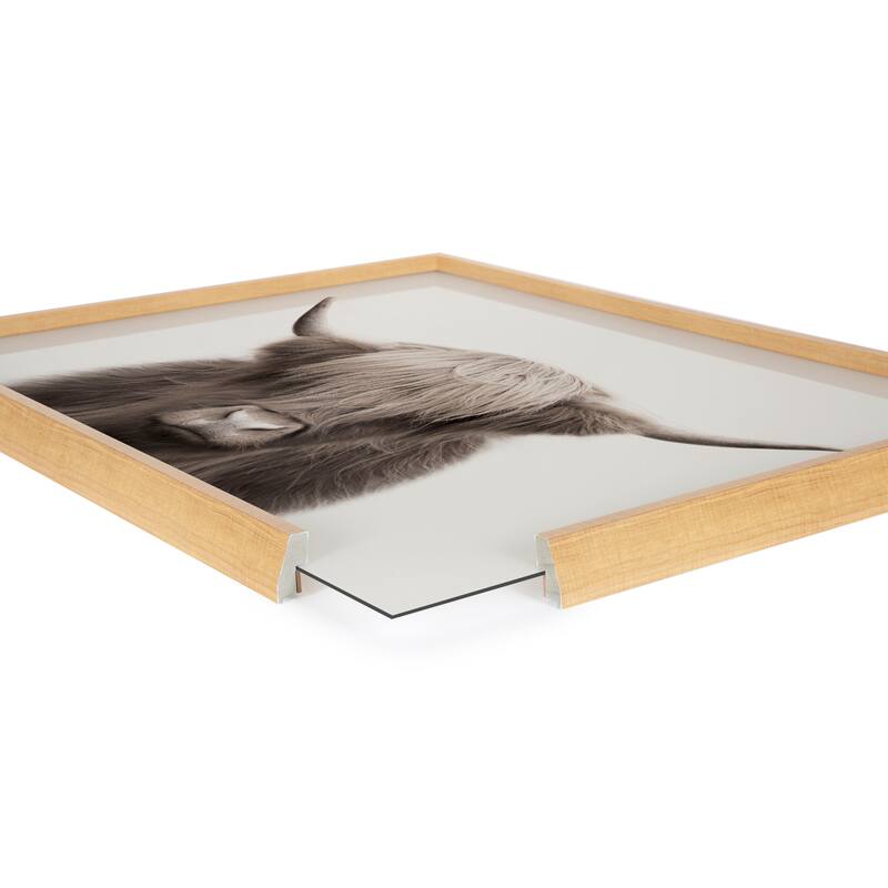 Kate and Laurel Hey Dude Cow Color Framed Print by Creative Bunch Studio