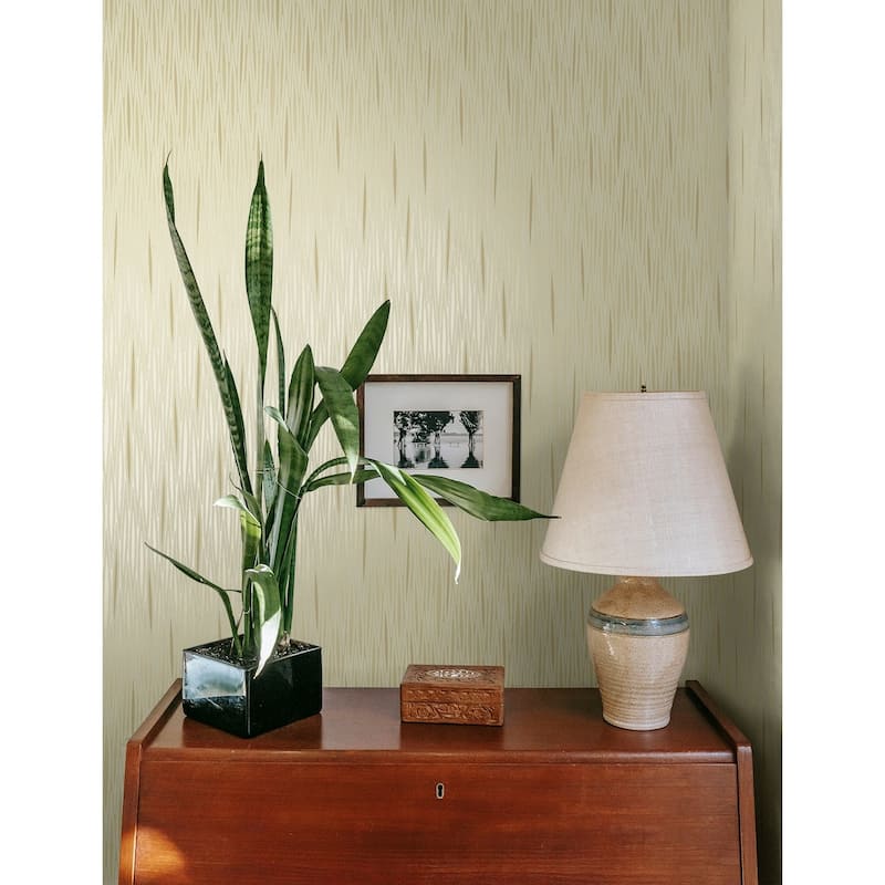 Seabrook Designs Nanda Geometric Stria Unpasted Wallpaper