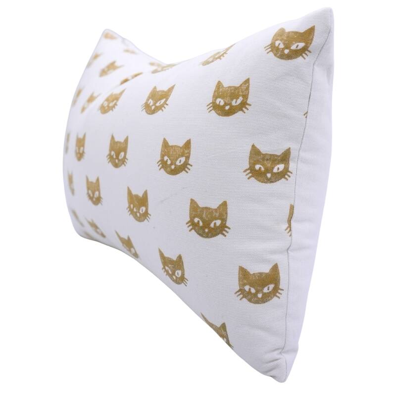 Fabdivine Handmade Block Print Cotton Green Pillow Cover, Pumpkin