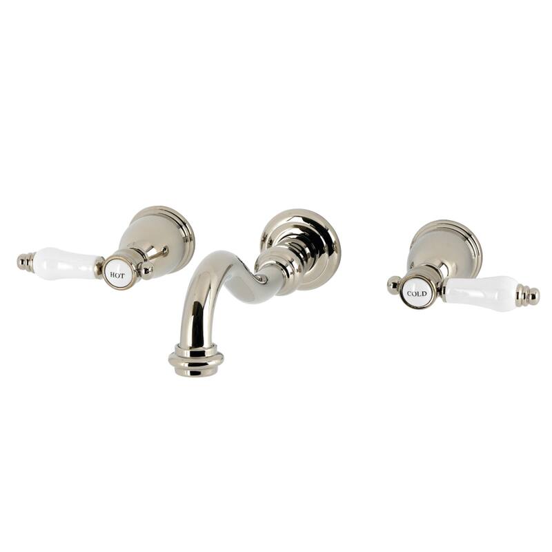 Kingston Brass Bel-Air Two-Handle Wall Mount Roman Tub Faucet - Polished Nickel
