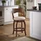 Lyla 24-inch Brown Counter Height Swivel Stool by iNSPIRE Q Classic