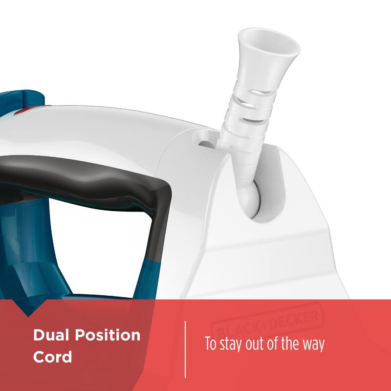 Compact Nonstick Iron with Even Steam in Blue