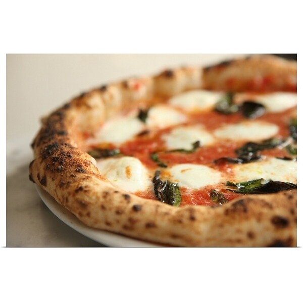 "Close-up of a whole pizza pie" Poster Print