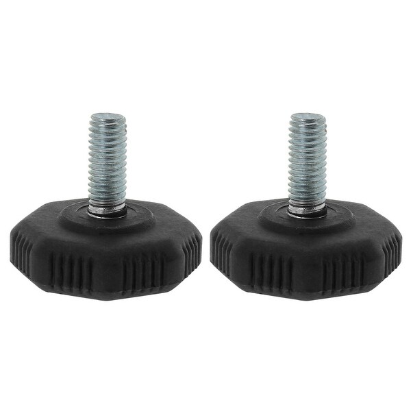 M8 x 20 x 38mm Furniture Glide Leveling Feet Adjustable Leveler Round Base Floor Protector for Sofa Chair Leg 2pcs